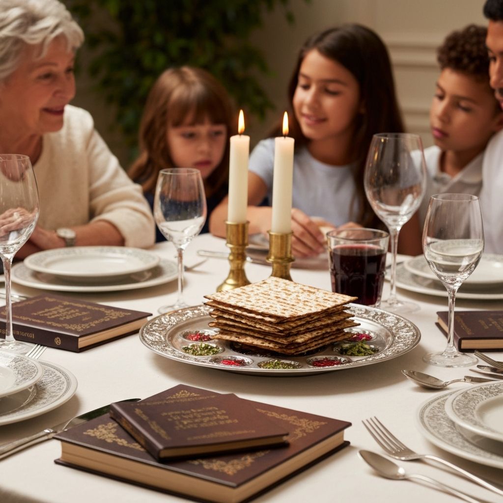 Passover Seder table